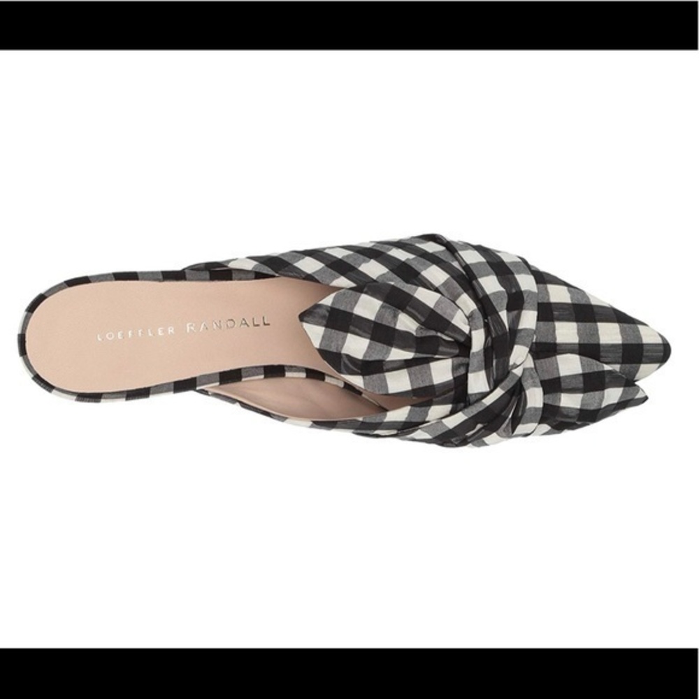 LOEFFLER RANDALL JADE GINGHAM MULES. - Picture 4 of 8